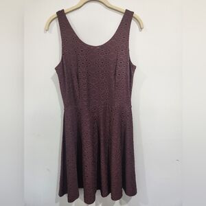 NWT LOFT Elegant Wine Sleeveless Lace Dress